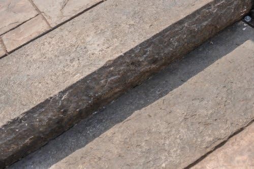 Step Insert for Pouring Textured Concrete Steps, Porches, Risers - 6 inch (Split Limestone) Walttools
