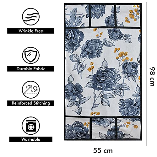 Image of Yellow Weaves Combo of Fridge Top Cover,2 Fridge Handle Covers 4 Fridge Mats (Multi Color, 7 Piece Set)