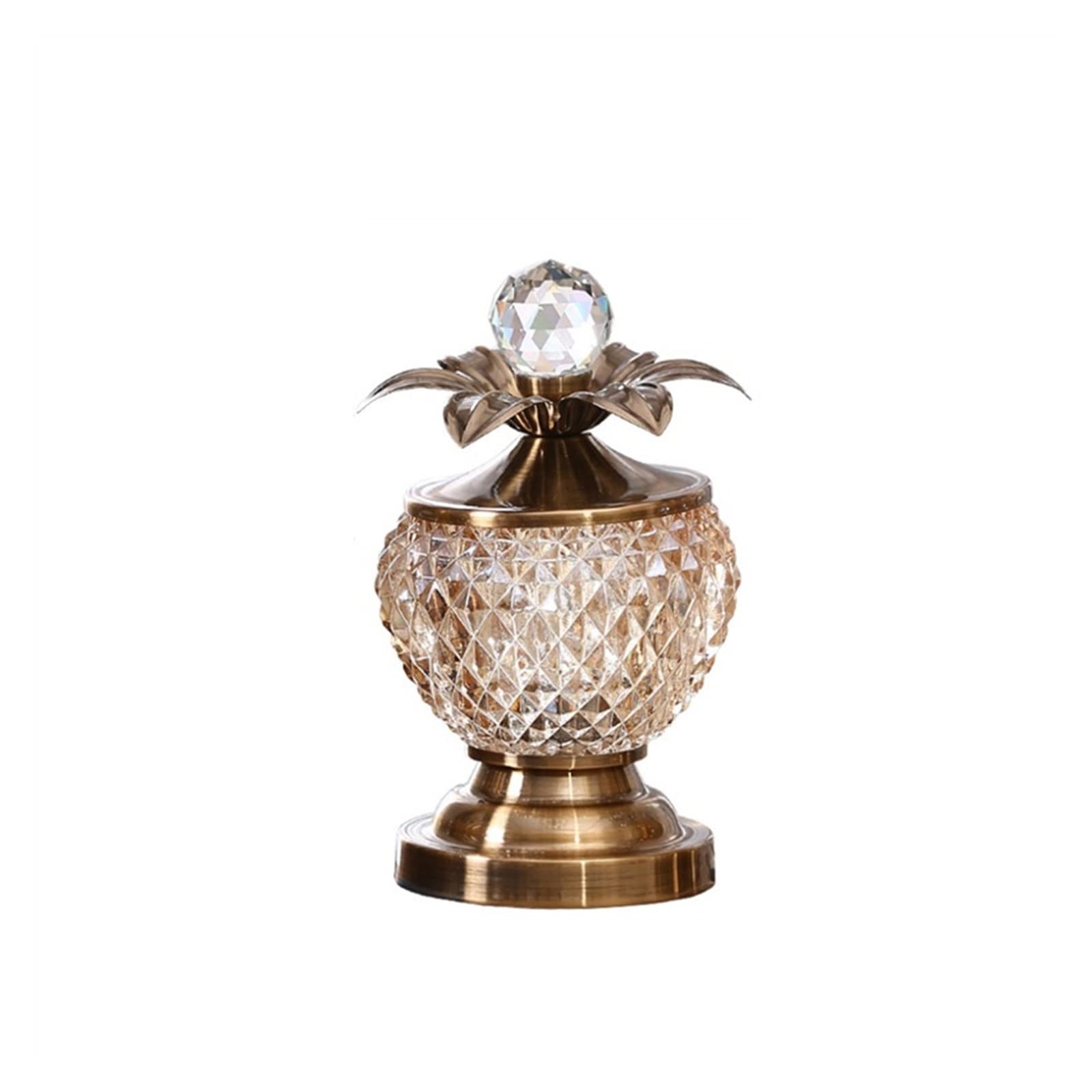 Jarrón de flores Jarrón de cristal con forma de bola de cristal, caja de almacenamiento de joyas, tarro de cristal transparente, adornos artesanales de Metal, jarrones de decoración del hogar, macetas