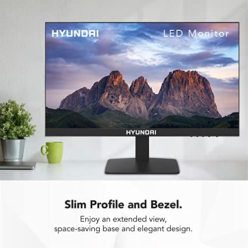 Hyundai 21 Inch Professional Thin Led Monitor - Full Hd 1080P Resolution, Hdmi & Vga Ports, 75Hz Refresh Rate Vesa Mountable, Sleek Black Design For Home And Office (21Fom Series) #TOP7