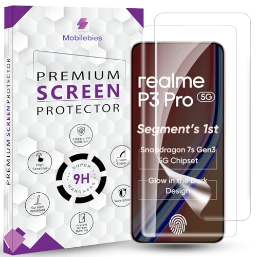 Image of 2 Pack Unbreakable Membrane Screen Protector Guard Compatible For Realme P3 Pro, 6.83 Inch | Hydrogel Membrane Ultra Smooth Touch, fingerprint working with installation kit and guide