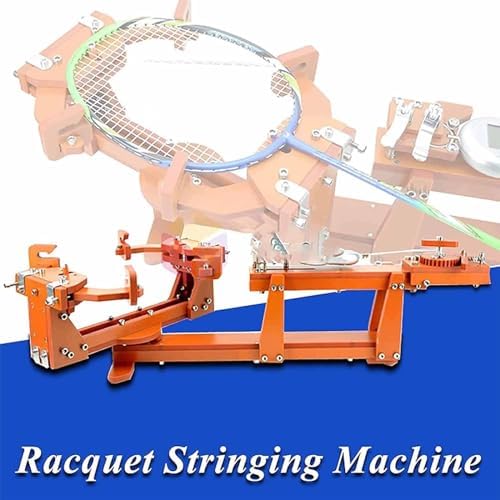 Badminton Racket Stringing Machine,Tennis Racket Stringing Tools,with 6-Point Fixed, 60lb Winch Type, for DIY Squash, Tennis