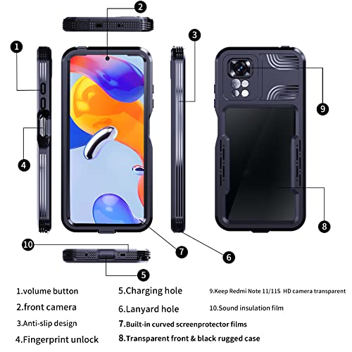 CHULN Custodia Impermeabile Redmi Note 11/11S