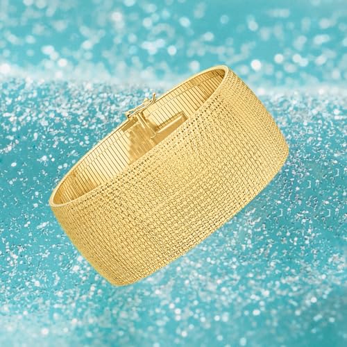 Ross-Simons Italian 18kt Gold Over Sterling Omega Bracelet3