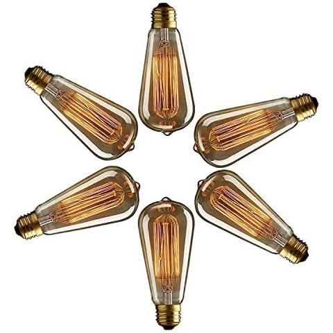 YUENSLIGHTING Vintage Dimmable Edison Bulbs Pack of 6 Cover