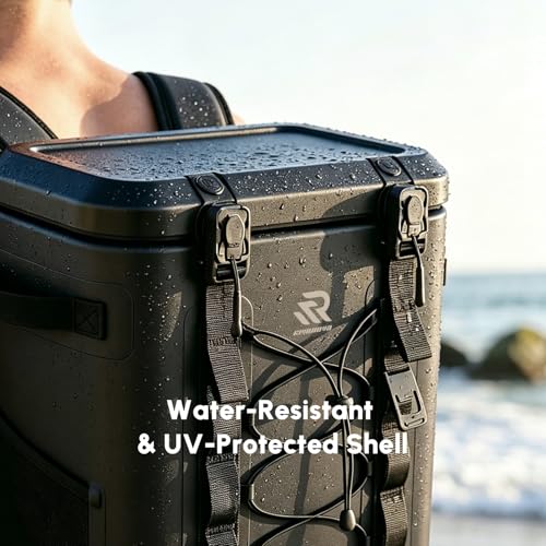 Image of Premium Zipperless Magnetic Kayak Cooler Backpack | 48 Hours Insulated Leakproof Soft Cooler with One-Hand Lid, TPU Cooler for Camping Boating Beach Water Sports