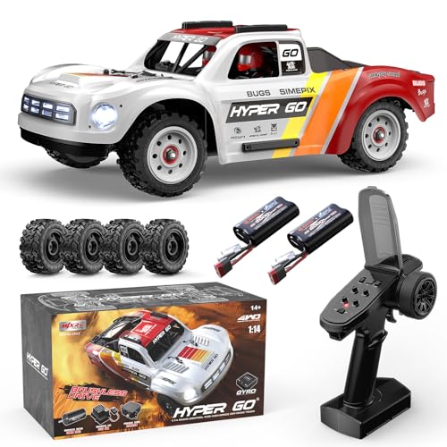 MJX Hyper GO 14211 1/14 Brushless 4X4 RC Desert Trucks with Gyro, RTR All Terrain Short Course...