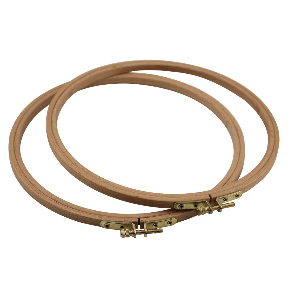 guofa Stickrahmen, 20 cm, Buchenholz, Kreuzstichrahmen, dekorative Stickrahmen, zum Basteln, 2 Stück
