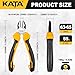 KATA Heavy Duty Wire Cutters - 6 Inch Diagonal Side Cutter Plier with Comfort Grip - Flush Cut Metal Cutting Tool for Crafts, Artificial Flowers, Floral Wire, Chicken Wire, Electrical Wire Clipper