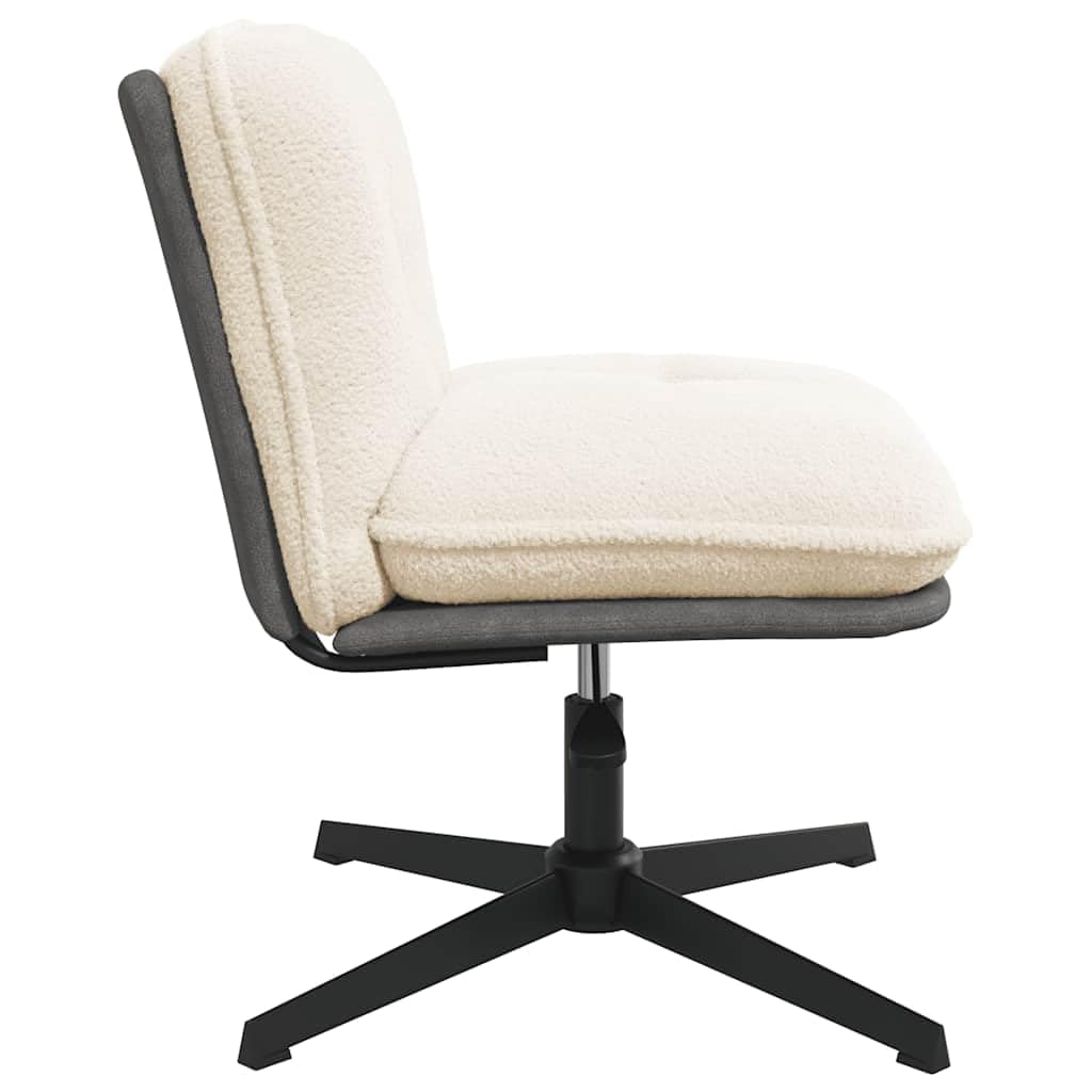 Generisch Silla giratoria de oficina color crema Tela