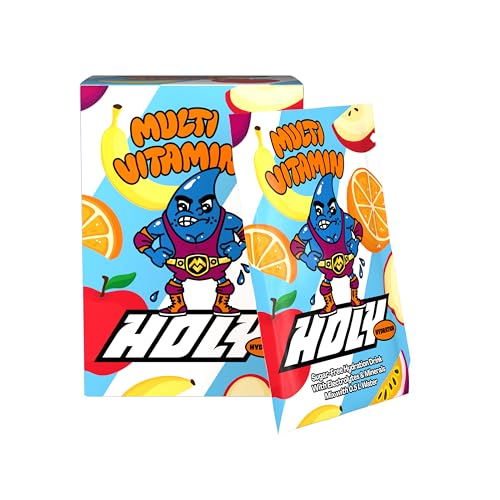 HOLY Hydration Probier-Box Multivitamin Elektrolyte Pulver mit 10 Portionen - Isotonisches Getränkepulver mit Mineralstoffen - Zuckerfrei & Vegan mit 100% natürlichen Fruchtaromen