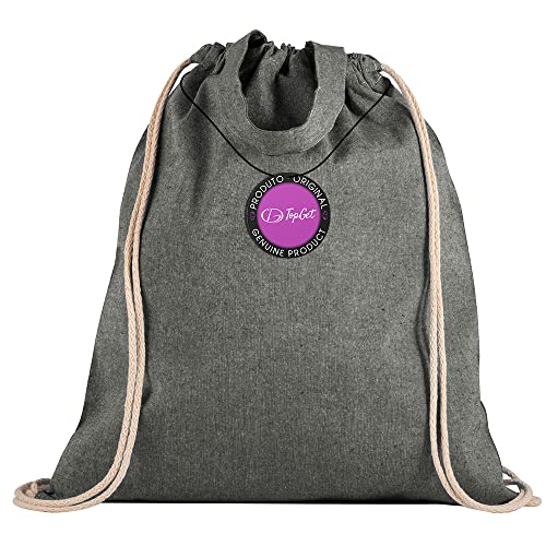 Mochila tipo Saco Gym Sack 37x41cm em Algodão Reciclado Trip TopGet - Preto