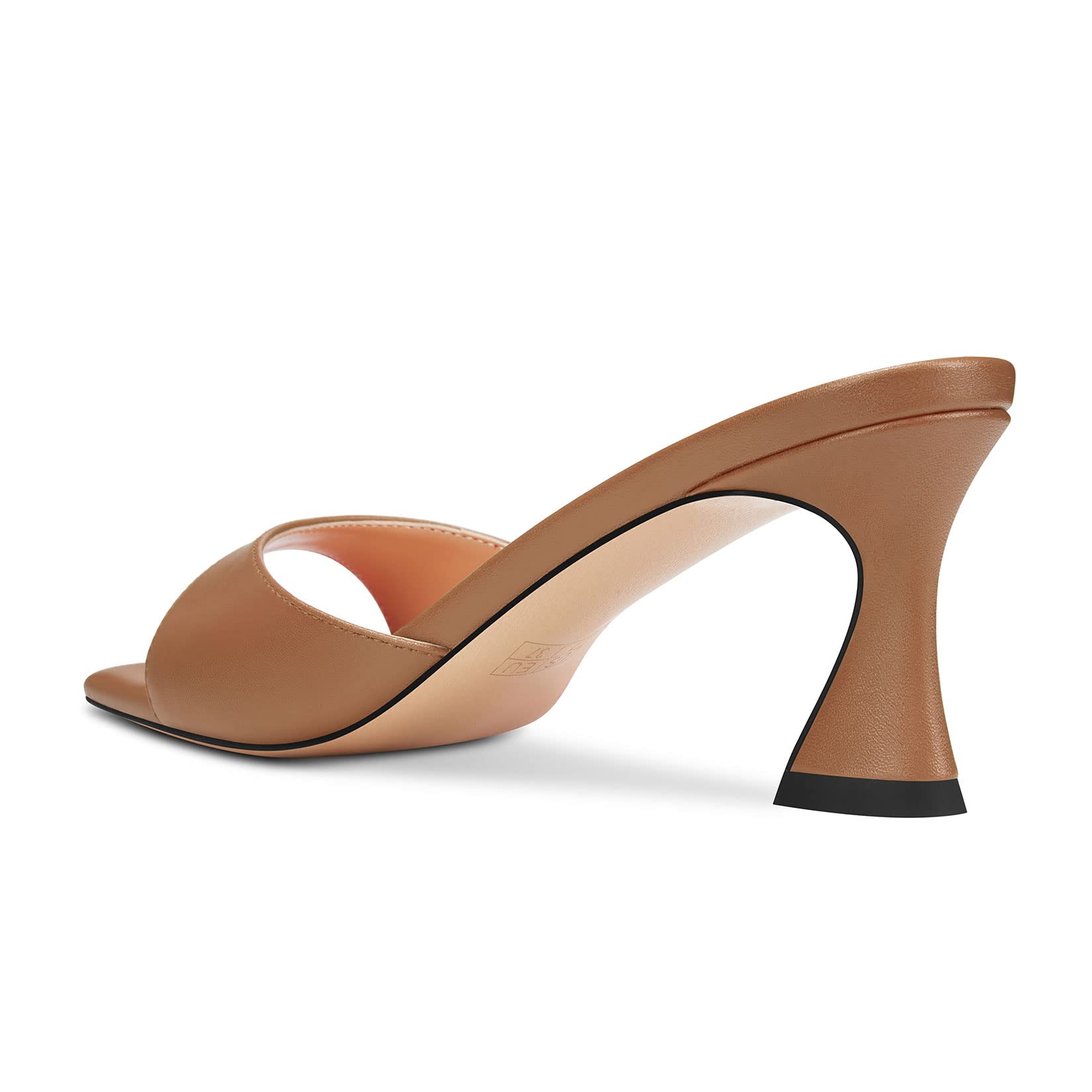 HEUIVZAR Donna Medio Gattini Tacco Heel Aperte sulla Quadrata Punta Ciabatte Moda Scarpe Slip-on Ufficio Feste Cute 6.5 CM Heels