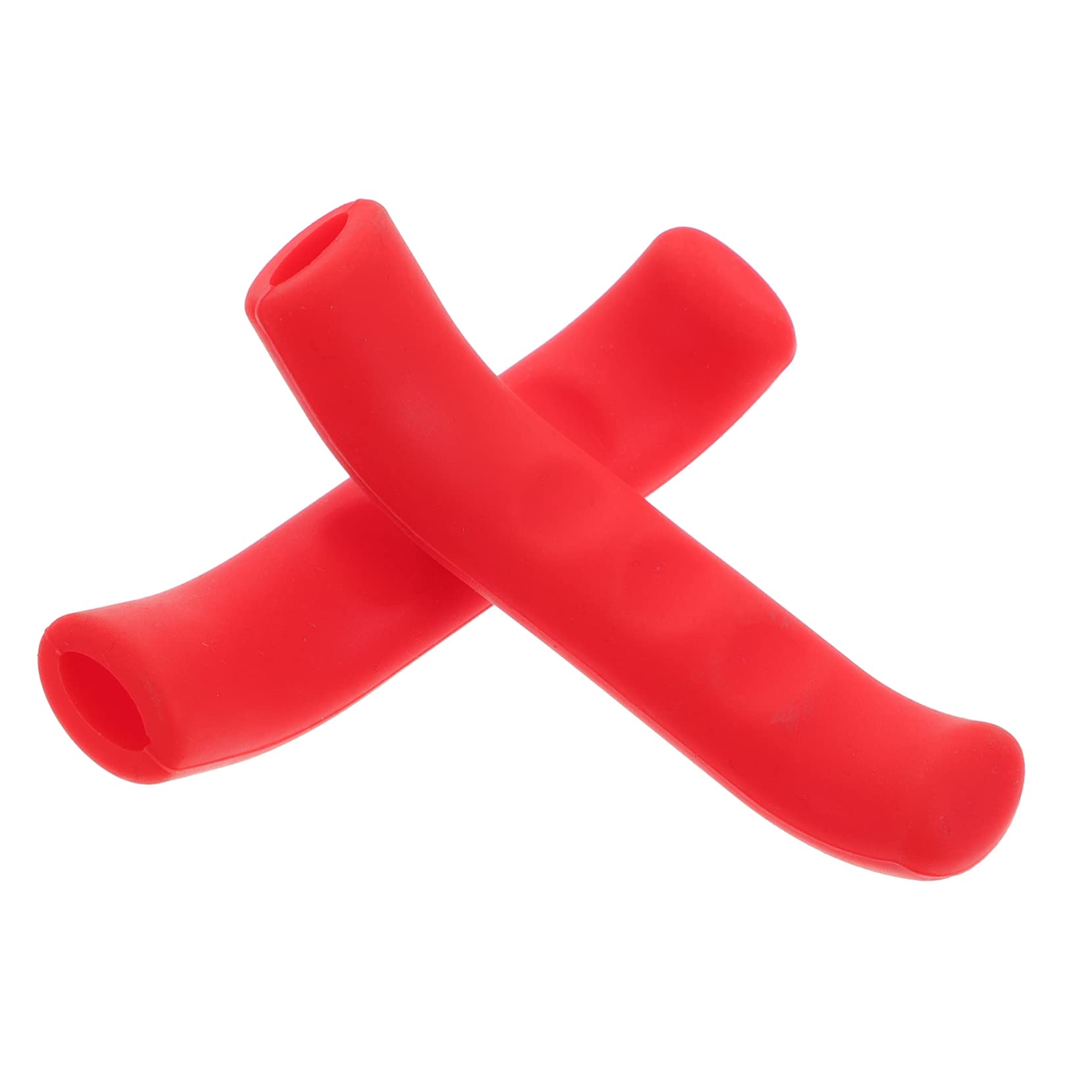 Yardwe 2pcs Silicone Brake Lever Covers Red Non-Slip Surface and Hand Fatigue Relief Protective Brake Handle Sleeves for Bike Levers for Cycling and Outdoor Use