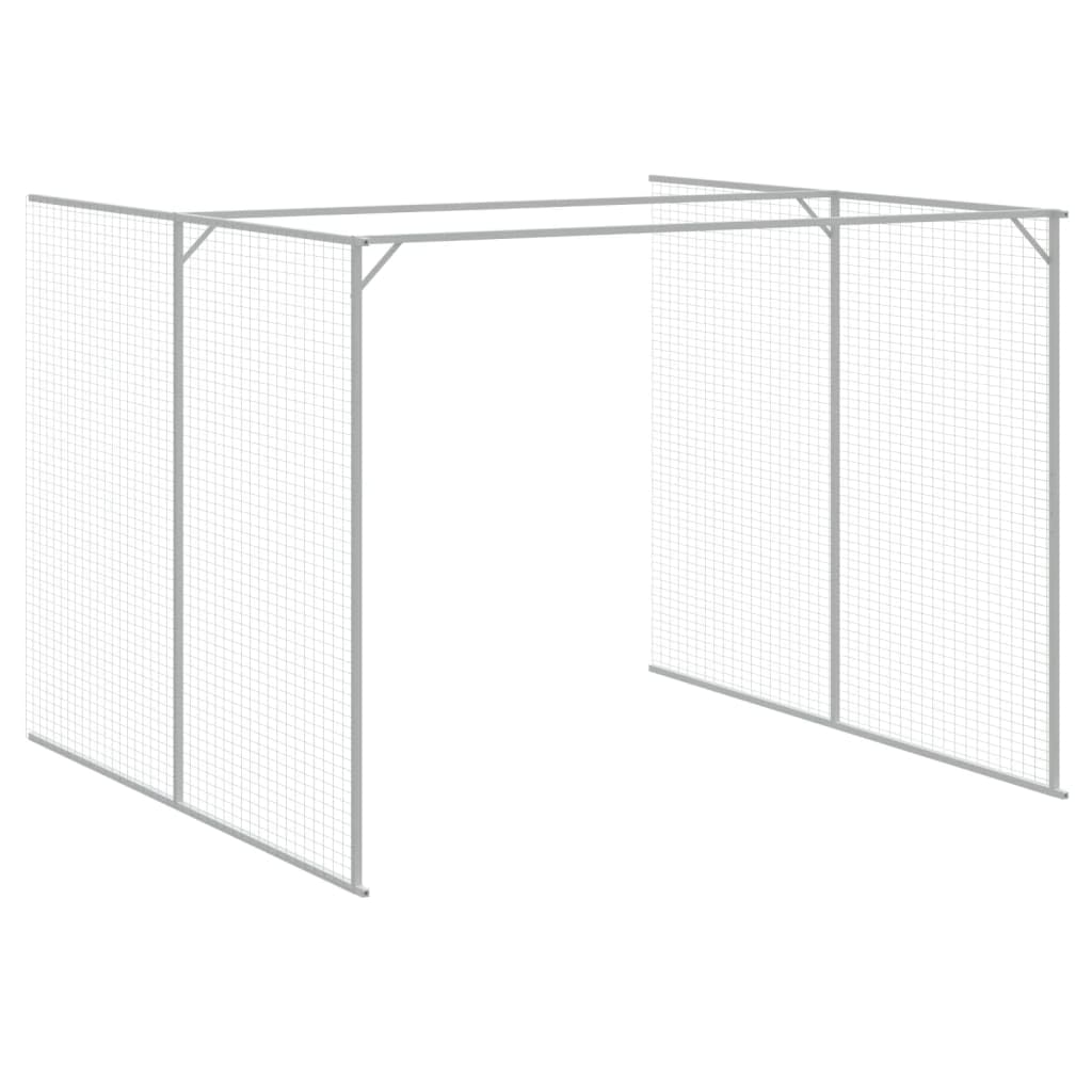 Mangloder Caseta para Perros con Caño de Acero Galvanizado Antracita 214x1273x181cm Impermeable para Jardín, Terraza y Exterior, Protección Segura para Cachorros y Perros