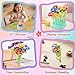 Flower Bouquet Craft Kit, DIY Arts and Crafts for Kids 4-6-8, Girls Toys 4-6-8 Flower Making Activity Toy Set for Toddler and Kids, Birthday Gifts for 4 5 6 7 8 Year Old Girls (Pink & Blue)