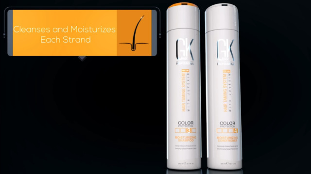 Image of GK Hair Global Keratin Moisturizing Shampoo 1000ml For Hydration Color Protection Dry Frizzy Damaged Hair - Sulfate Paraben Free