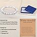 LPBeads Handmade Natural Gemstone Stretch Elastic 8mm White Howlite Bracelet Healing Crystal Round Stone Beads Jewelry Gifts for Women Men