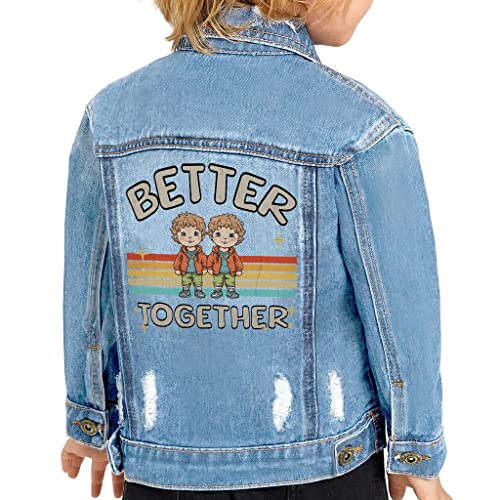 Better Together Toddler Denim Jacket - Great Gifts - Awesome Gifts for Twins