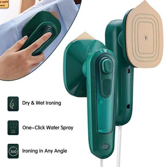 Image of Portable Steam Iron Mini Handheld Garment Steamer | Quick Heat Travel Iron for Clothes | Compact & Lightweight | Suitable for Home & Travel | Pack of 1