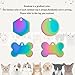 Personalized Pet ID Tags, Customizable Hexagon, Bone and Round Shapes, Multiple Designs with Mountain, Floral, and Night Sky Patterns, Stainless Steel Dog and Cat Tags (Circle)