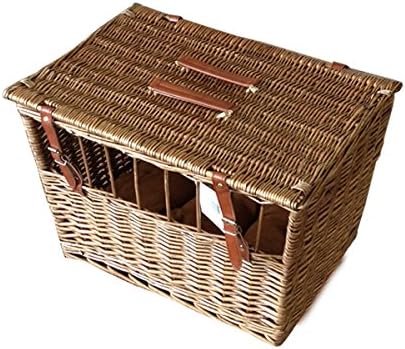 EASYPET Wicker Pet Carrier for cat, dog, Moden design with windows (Small)