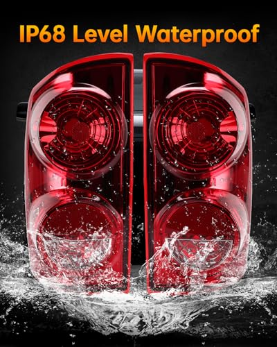 Image of OKLPF Rear Brake Tail Lights Assembly Compatible With 2007 2008 Dodge Ram 1500,2007-2009 Dodge Ram 2500 3500,Replace CH2800165 CH2801165,Not Includes Bulbs,Replacement Red Taillights Assembly