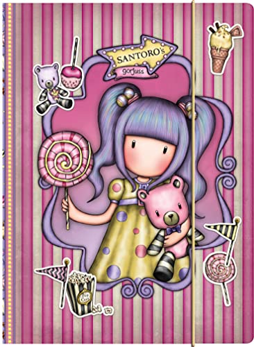 Santoro Carnet Folio Couverture rigide avec élastique Gorjuss Fairground First Prize, 248 x 334 x 90 mm