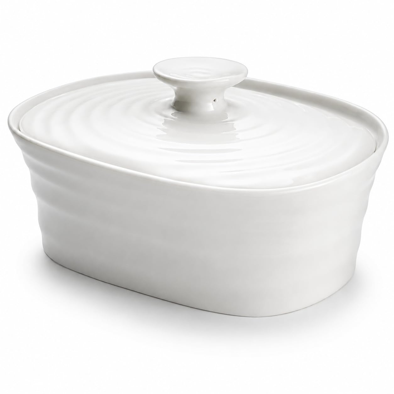 Portmeirion Home & Gifts Butterdose (Weiß)