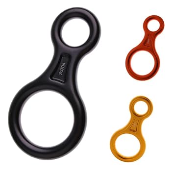 THE STYLE SUTRA 35KN Figure 8 Shape Descender Rock Climbing Rappel Belay Device Gray