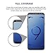 Omnifense Galaxy S9 Plus Screen Protector Privacy 2-Way Anti Spy (2 Pack) Curve Fit Soft Film (NOT Tempered Glass) for Samsung S9+ with 1-Pack Back Skin Protector