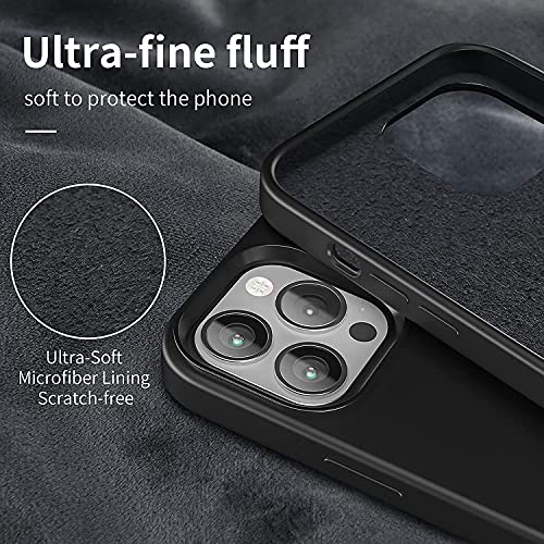 Image of MIDOS Back Cover Compatible with iPhone 14 Pro Max Case Liquid Silicone Full Protection Shock Proof Back Cover for iPhone 14 Pro Max (2022) 6.7 inch (Black)
