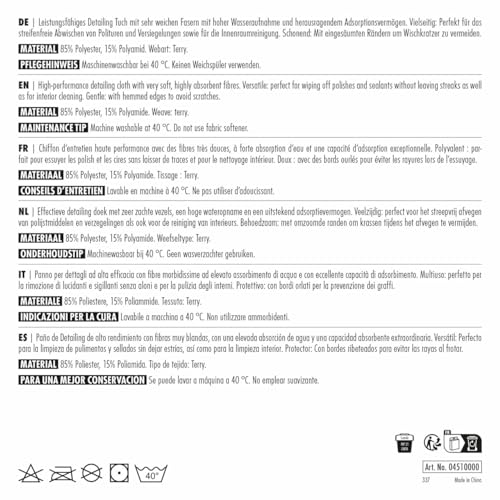 SONAX MicrofaserTuch soft touch (3 Stück) Leistungsfähiges Detailing Tuch für Polituren, Versiegelungen und den gesamten Fahrzeuginnenraum | Art-Nr. 04510000