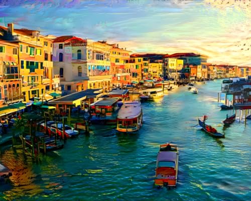 Toile Venise Meechi 50x70cm pour créer une ambiance voyage dans la chambre