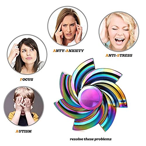 Image of SCIONE Metal Fidget Spinner, Sensory Hand Fidget Toy 5 Pack-Anxiety Toys Stress Relief Reducer, Party Favors for Kid Adult, Gifts for Kids, Classroom Prizes, Party Favors Supplies