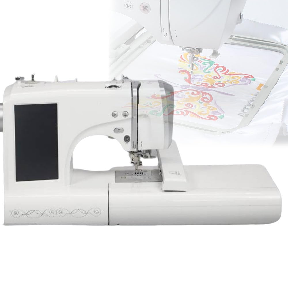 Machine à Coudre Multifonction,Brodeuse Automatique,162 Points,Grand Plateau 4x9,2",écran Tactile LCD,Compatibilité Pieds Spéciaux,pour La Couture Et La Broderie