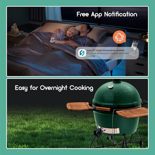Wi-Fi & Bluetooth BBQ Smoker Temperature Controller with Automatic Smoker Fan, INKBIRD ISC-027BW Grill Thermometer with 4 Probes for Big Green Egg, Kamado Joe, Primo, Vision Grill, Akorn Kamado, Weber by Inkbird - Image 4
