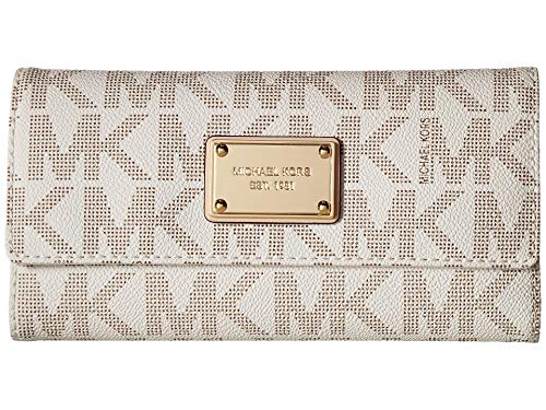 Preisvergleich Produktbild Michael Kors Jet Set PVC Checkbook Wallet - Vanilla - 32S7GJSE4B-150