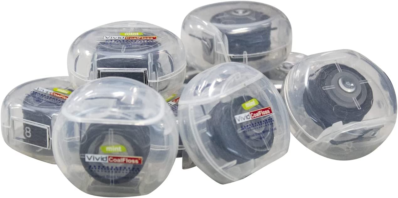 Dental Floss Easy slides Between Teeth Without Shredding 4 meters Mint Flavored SlydeFloss by Vivid Pack of 72