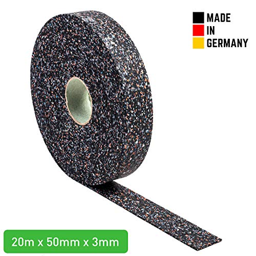 Terrassenpads auf Rolle (20m x 50mm x 3mm) - Gummigranulat, Bautenschutzmatte, Unterlegpads, Terrassenbau - Streifen… – Bild 6