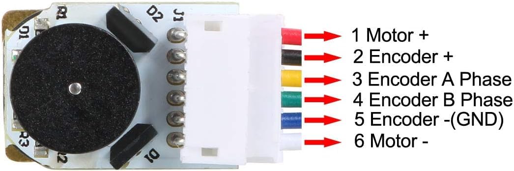 REES52 GA12-N20-12v 1000 RPM ALL Metal Gear Micro DC Encoder Motor with Precious Metal Brush 3