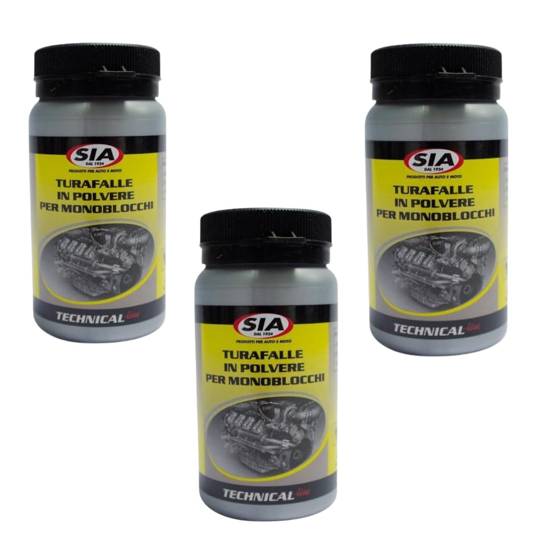 Sia TURAFALLE in Polvere RIPARA MONOBLOCCHI CILINDRI Testate Motore Auto 3 X 50 GR
