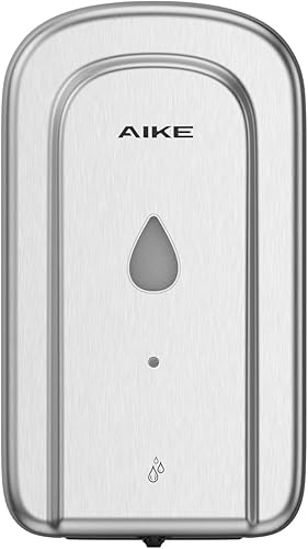 Miniatura 1 de AIKE Dispensador automático de jabón de montaje en pared Acero inoxidable comercial 33.8 fl oz Cubierta de gran capacidad Modelo AK1223 cepillado
