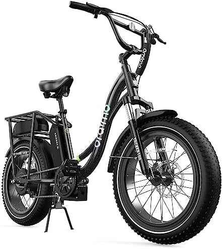 Oraimo Electric Bike for Adults, 750W Motor (Peak 1000W) 20 Oraimo Electric Bike for Adults, 750W Motor (Peak 1000W) 20″ x 4.0 Fat Tire with Dual Shock Absorber, Max 48V 20.8Ah Dual UL 2271 Certified Removable Battery, Ebike with 4A 3H Fast Charge