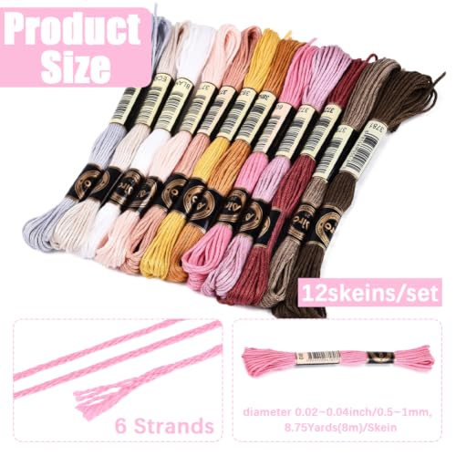 Image of 105 Yards Embroidery Variegated Floss for Hand Sewing Making