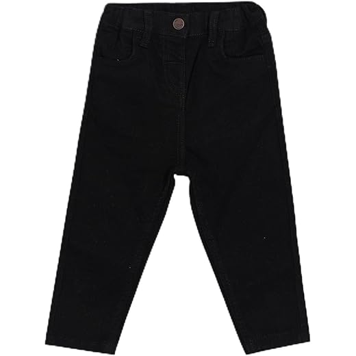 Baby Girls Denim Pants Full Length Black