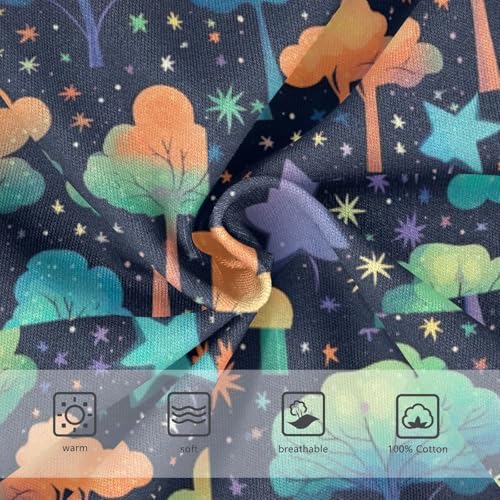 Boys' Exclusive Briefs Toddler Underwear 95% Combed Cotton Boxerbriefs 2T Colorful Tree and Star Night 973