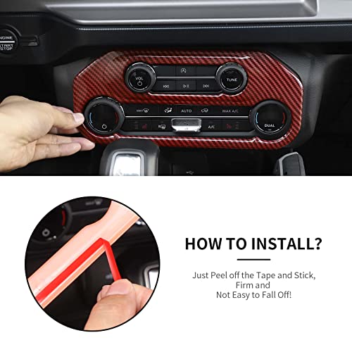Protéger la console centrale Ford Bronco avec le panneau de commutateur de climatisation rouge