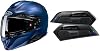 HJC HELMETS RPHA 91 Solid Motorcycle Helmet System HJH246 SEMI FLAT MATALLIC BLUE Income Built-in HJC 50B HJA601 Black Mesh Bluetooth Compatible