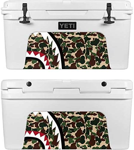 Skinit Decal Skin Compatible with YETI Tundra 75 Hard Cooler - Originally Designed Shark Teeth Street Camo Design